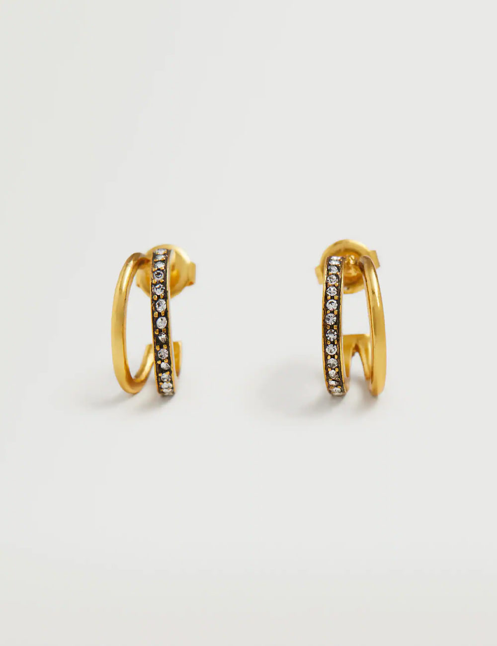 Sparkled hoop earrings